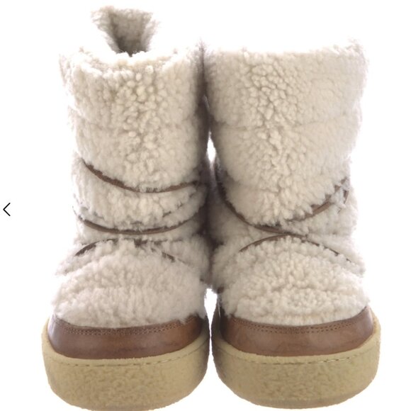 Isabel Marant Faux Fur Printed Lace-Up Boots - Size: 7 | US7, FR38 - Picture 3 of 5